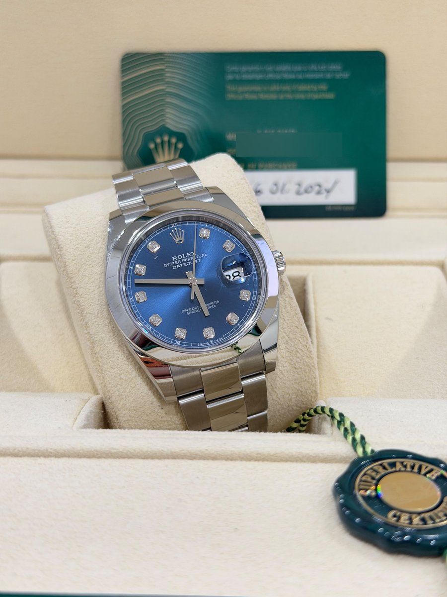 Rolex Datejust 41 126300, blue diamond