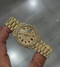 Rolex Day-Date 40, aftermarket diamond setting