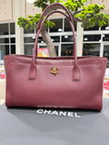 Chanel Small Cerf Shopping Bag, burgundy